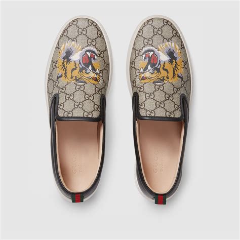 gucci shoes tiger print|gucci tiger slip on.